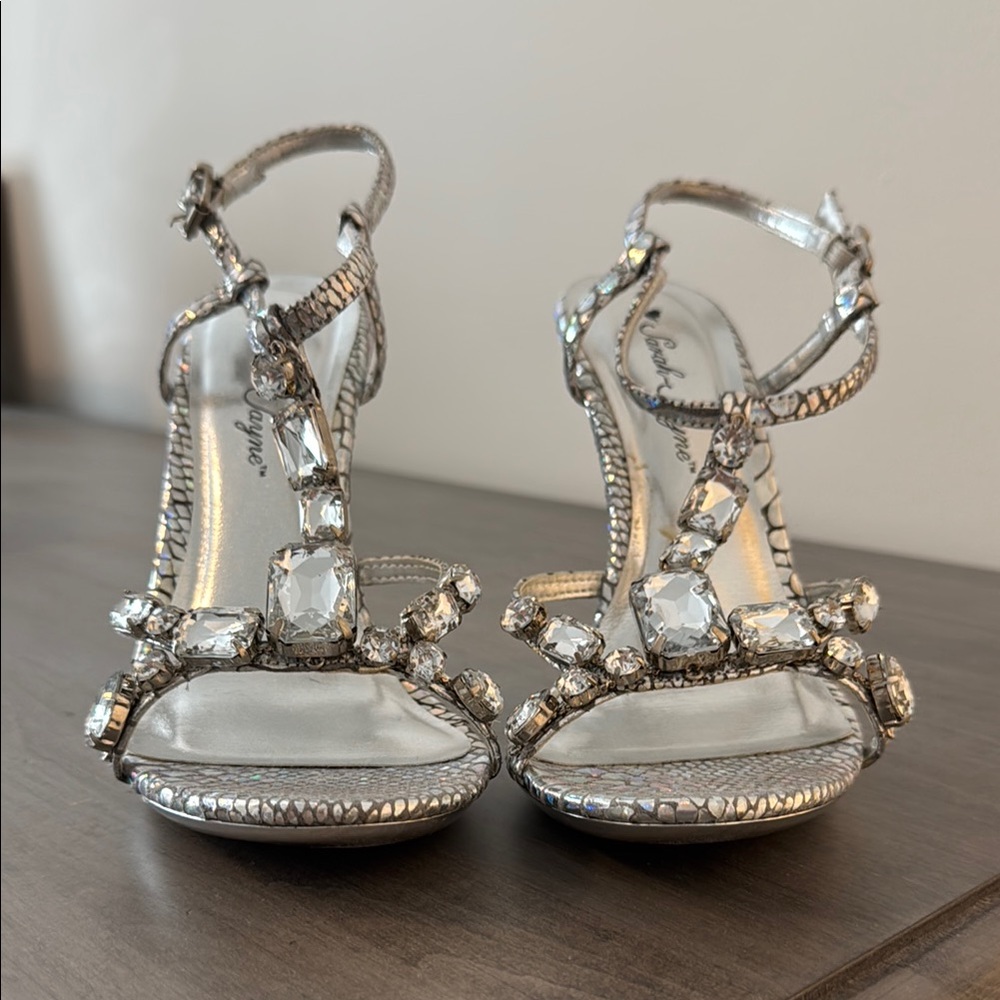 Silver Crystal Embellished Sandals